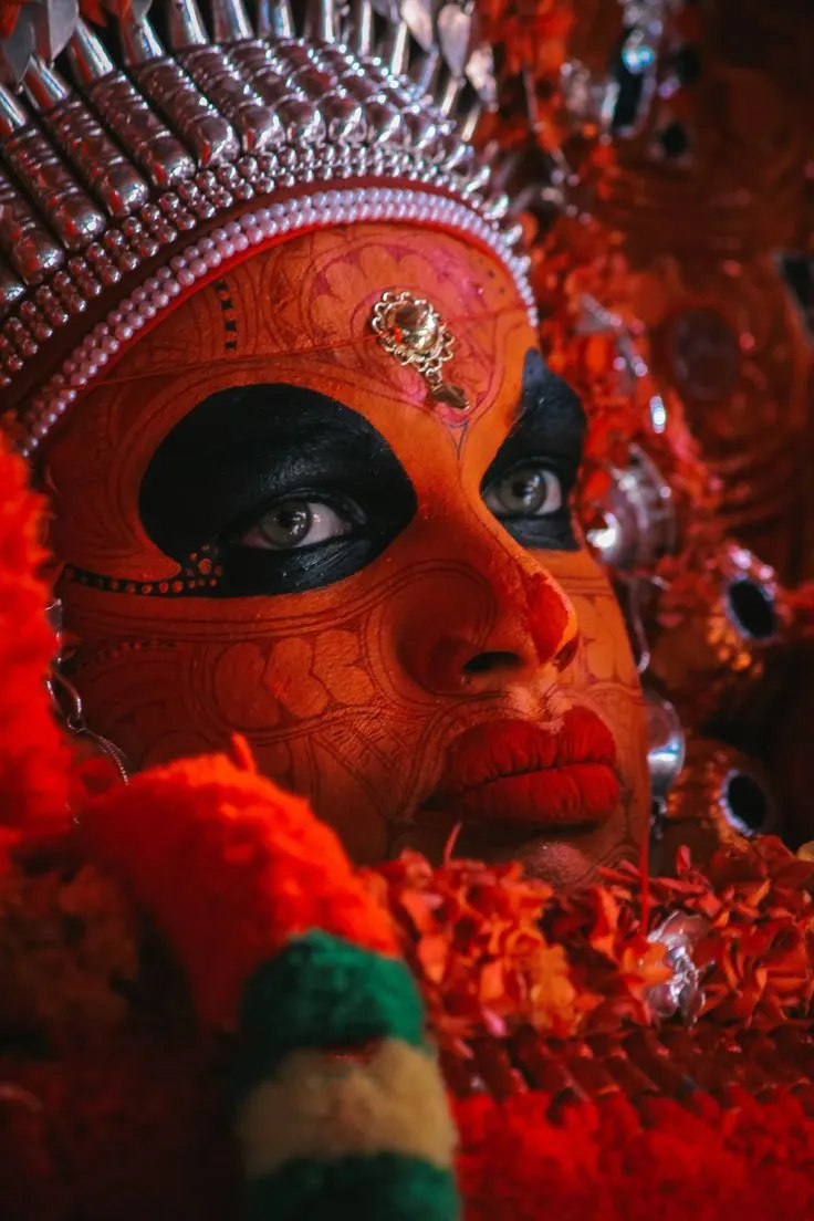 Original close-up Theyyam photograph supplied by the user, shown without alteration